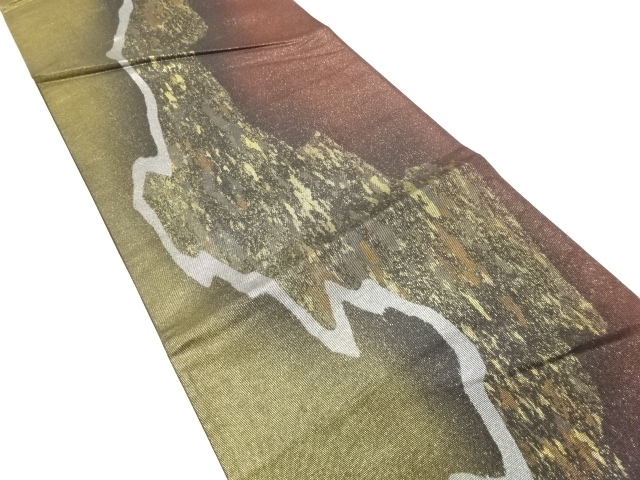 JAPANESE FUKURO OBI / WOVEN MIST
